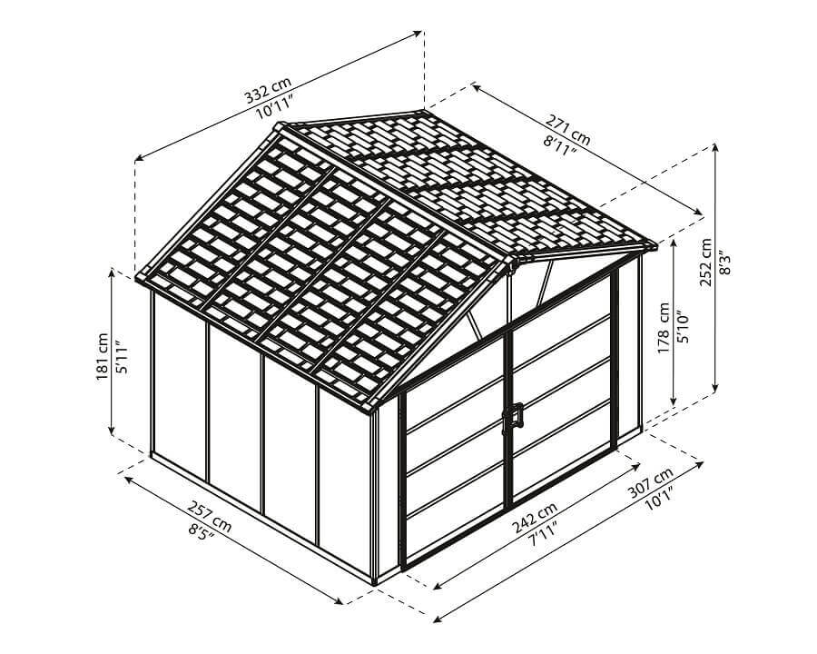 Сарай yukon 11x9 garage