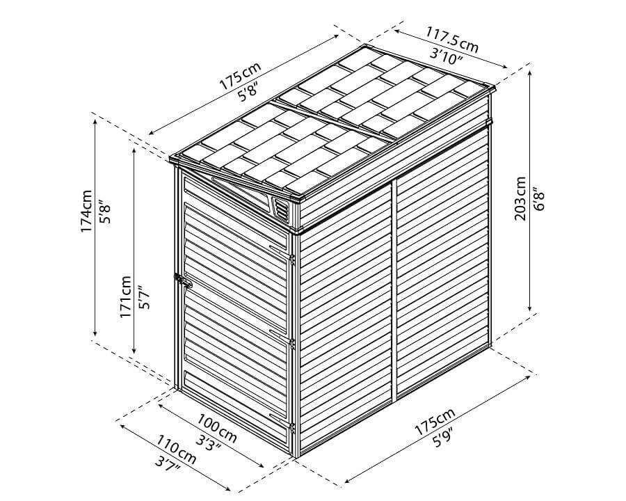 Сарай skylight pent 4x6 Сарай skylight pent 4x6