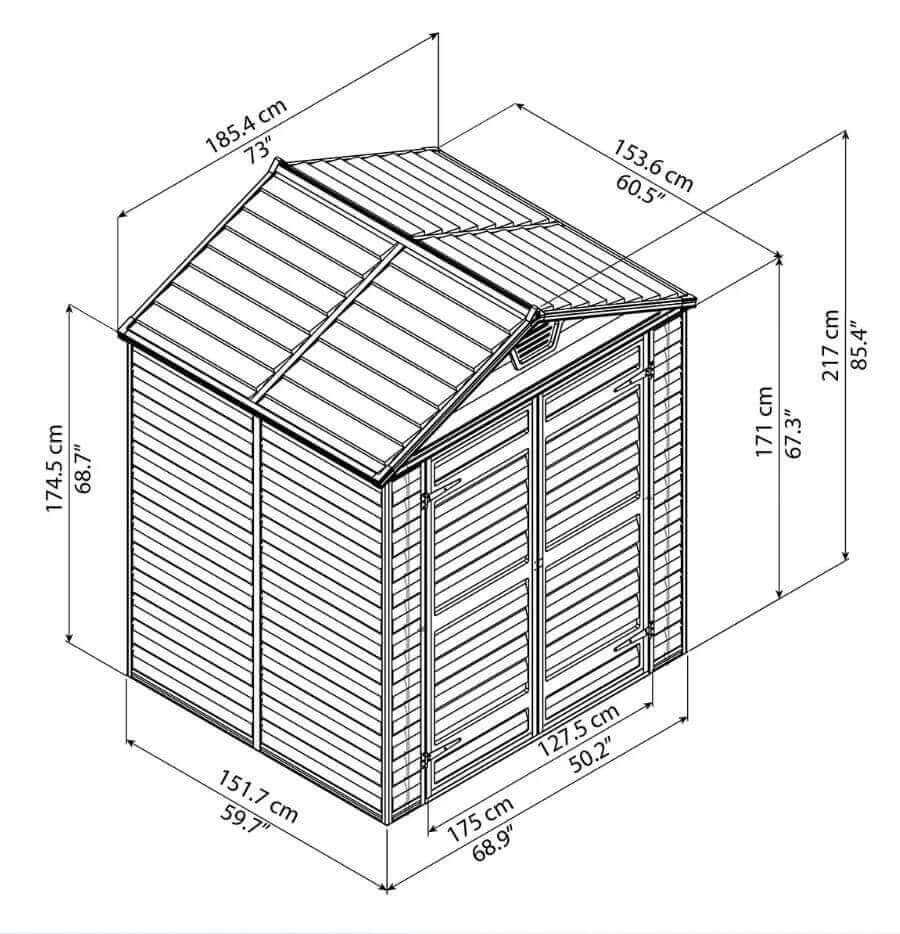 Сарай skylight 6x5 seryy Сарай skylight 6x5 seryy