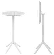 стол пластиковый барный складной siesta contract sky folding bar table 60 в официальном магазине viva-verde.ru