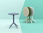Стол пластиковый складной Siesta Contract Sky Folding Table Ø60