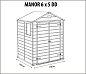 Сарай "Манор 6x5DD" (размеры 175 x 145 см), серый