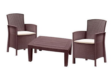 комплект мебели росарио бэлкони сет / rosario balcony set, цвет коричневый в официальном магазине viva-verde.ru