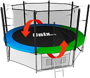 батут с сеткой внутри unix 14 ft 4,27 м с лестницей (синий) от магазина viva-verde.ru