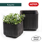 Кашпо Куб S (Keter cube planter S) коричневый