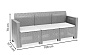 Диван из ротанга 3-х местный NEBRASKA 3