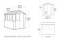 Сарай "Поттинг" Potting shed Evotech Green 6х8