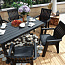 Комплект мебели CHICAGO BOSTON, 6+1, антрацит