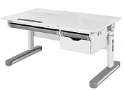 Парта для школьника FunDesk Grande Серый. Растущие парты, парты-трансформер для дома и школы. За такой партой школьник будет учиться на отлично ⭐⭐⭐⭐⭐