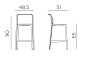 Стул пластиковый полубарный Nardi Net Stool Mini