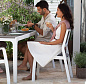 Стул c подлокотниками Гармония (Harmony armchair) белый-серый