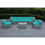 Плетеный модульный диван YR822BM Beige/Mint