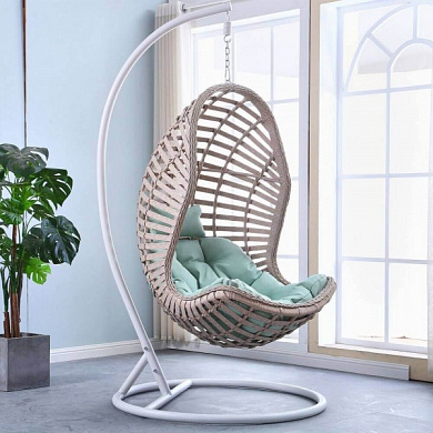 картинка подвесное кресло из ротанга 810b light beige от производителя в интернет-магазине viva-verde.ru