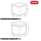 Пуфик Куб с подушкой (Cube with cushion) графит