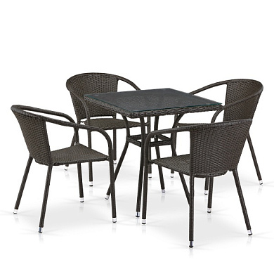 комплект плетеной мебели t282bnt/y137c-w53 brown 4pcs в официальном магазине viva-verde.ru