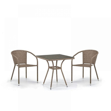 комплект плетеной мебели t282bnt/y137c-w56 light brown 2pcs в официальном магазине viva-verde.ru
