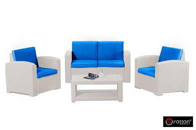 комплект мебели раттан премиум 4 / rattan premium 4, серый в официальном магазине viva-verde.ru