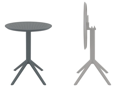 стол пластиковый складной siesta contract sky folding table ø60 в официальном магазине viva-verde.ru